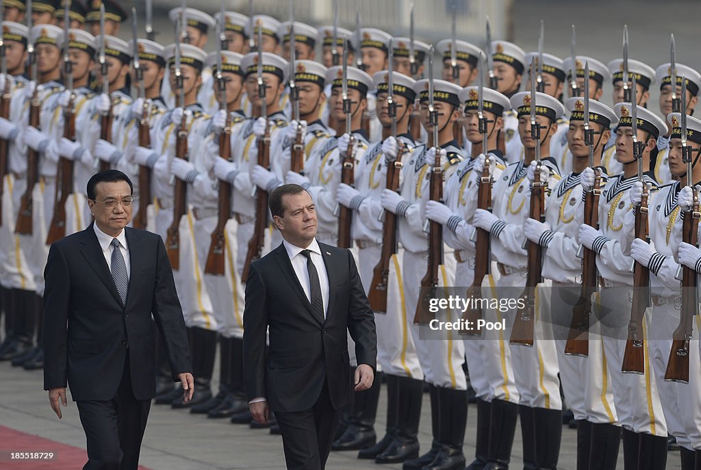 Russian Prime Minister Dmitry Medvedev Visits Beijing