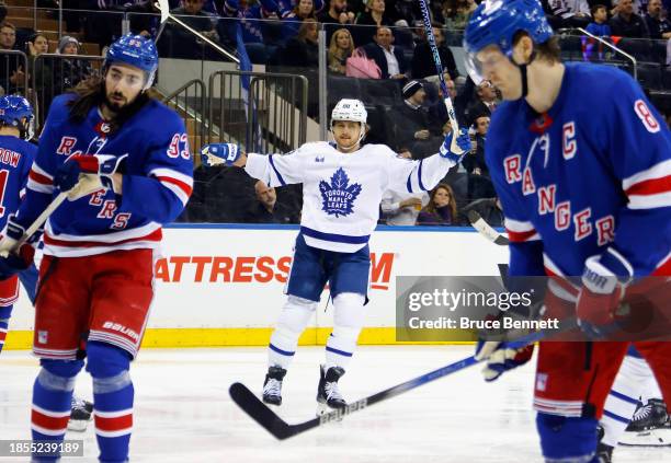 William Nylander of the Toronto Maple Leafs skates against the New York Rangers at Madison Square Garden on December 12, 2023 in New York City.