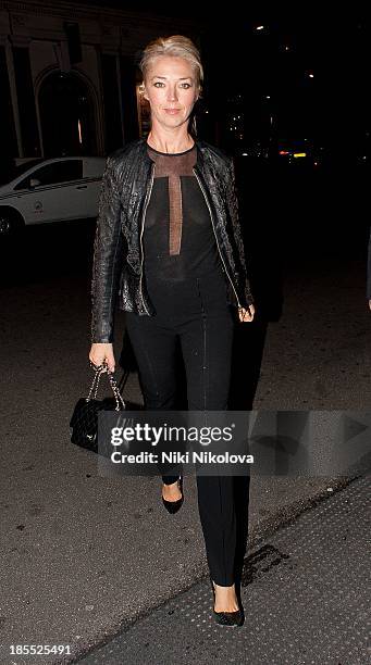 Tamara Beckwith is sighted leaving the Westbury Hotel, Mayfair on October 21, 2013 in London, England.