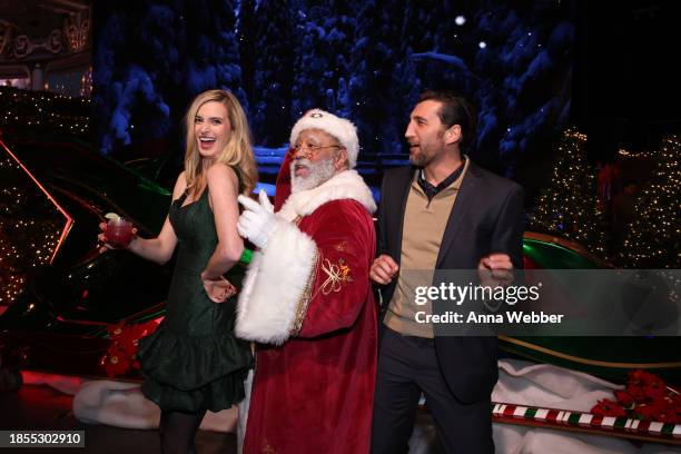 Allegra Edwards, a person dressed as Santa Claus, and Clayton Snyder attend Winter Wonderland hosted by Amazon Freevee and Prime Video at The Culver...