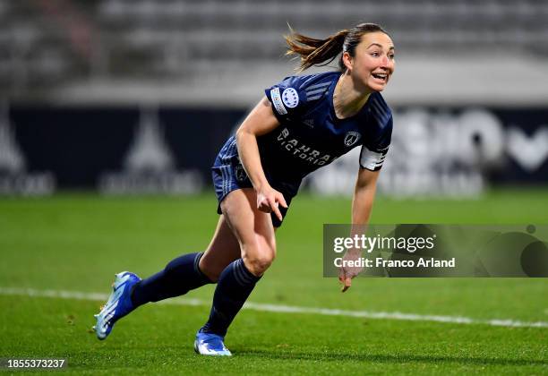 Gaetane Thiney of Paris FC celebrates after scoring their team's second goal during the UEFA Women's Champions League group stage match between Paris...