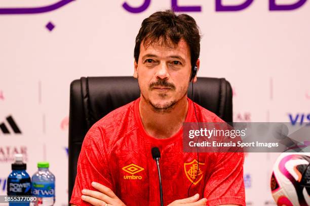 Fluminense Head Coach Fernando Diniz talks during Fluminense Press Conference on December 17, 2023 at King Abdullah Sports City in Jeddah, Saudi...