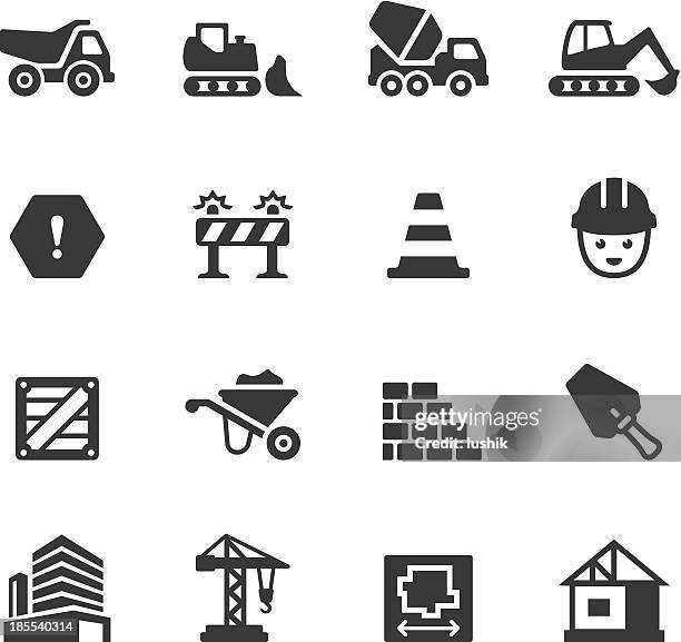 stockillustraties, clipart, cartoons en iconen met soulico - construction - wegenbouw