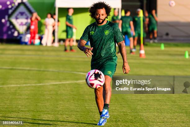 Marcelo Vieira of Fluminense warming up during Fluminense Training Session on December 17, 2023 at King Abdullah Sports City in Jeddah, Saudi Arabia.