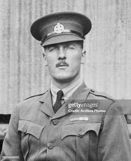 Portrait of Lieutenant Harry Daniels VC MC , 2nd Battalion of The Rifle Brigade Regiment, British Expeditionary Force and recipient of the Victoria...