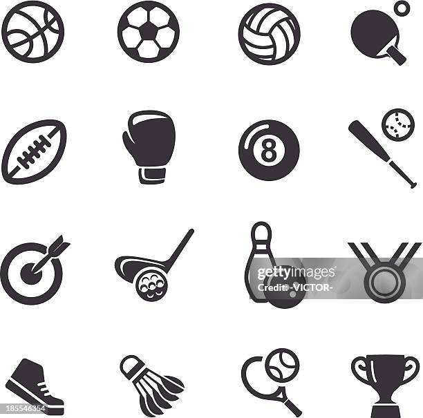 stockillustraties, clipart, cartoons en iconen met sport icons - acme series - tennis ball