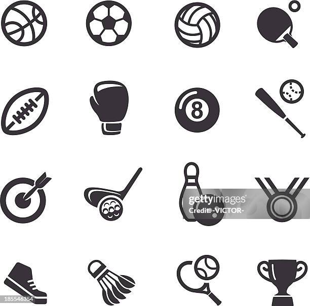 sport icons - acme series - volleyball sport stock illustrations