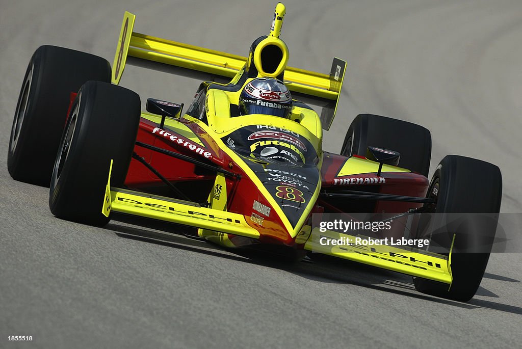 Scott Sharp, driver of the Kelley Racing Toyota Dallara on track ...