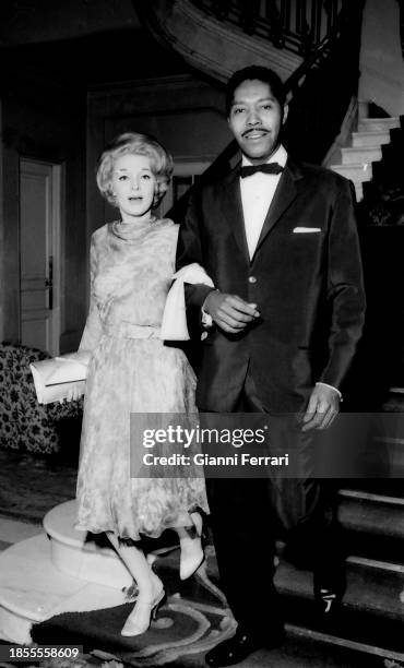 American actors Paul Harris , and Marti Stevens, at the film Festival of San Sebastian, 1962.