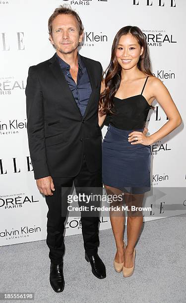 Sebastian Roche and Alicia Hannah attends ELLE's 20th Annual Women in Hollywood Celebration at the Four Seasons Hotel Los Angeles at Beverly Hills on...
