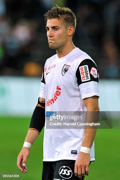 Remo Staubli of FC Aarau looks dejected after loosing against BSC Young Boys during the Swiss Super League match between FC Aarau v BSC Young Boys at...