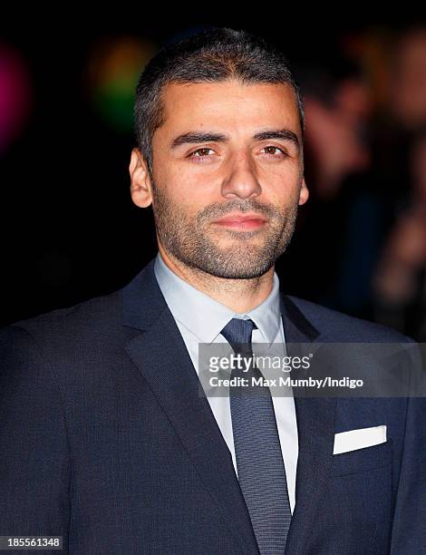 Oscar Isaac attends the screening of 'Inside Llewyn Davis' Centrepiece Gala supported by the Mayor of London during the 57th BFI London Film Festival...