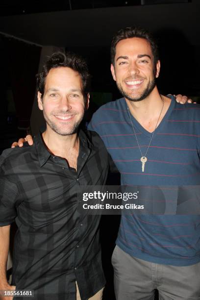 Paul Rudd and Zachary Levi attend the Paul Rudd 2nd Annual All-Star Bowling Benefit supporting Our Time at Lucky Strike on October 21, 2013 in New...