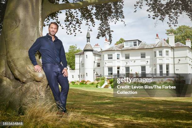 Sports promoter and chairman of Matchroom Sport and Professional Darts Corporation, Eddie Hearn is photographed for Forbes Magazine on May 10, 2023...