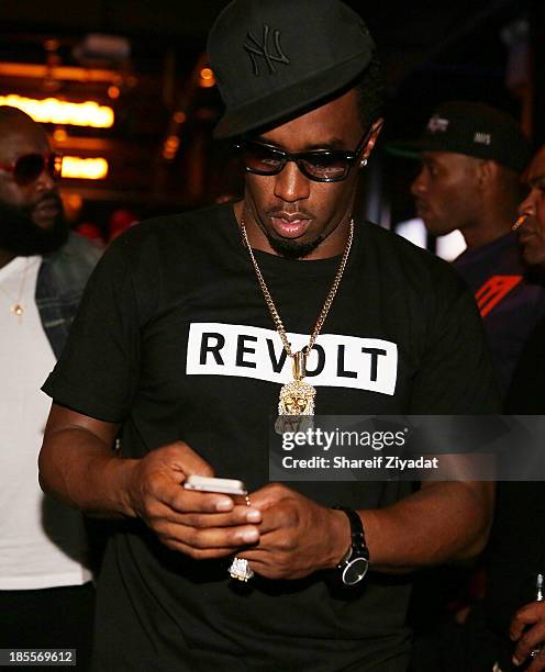 Sean "Diddy" Combs attends the Revolt launch party at Slate on October 21, 2013 in New York City.