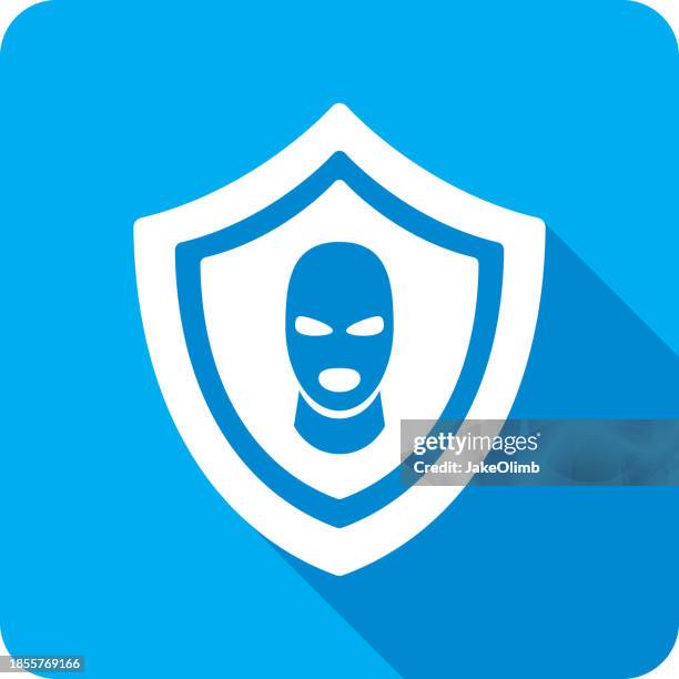 shield balaclava icon silhouette 2 - crochet stock illustrations