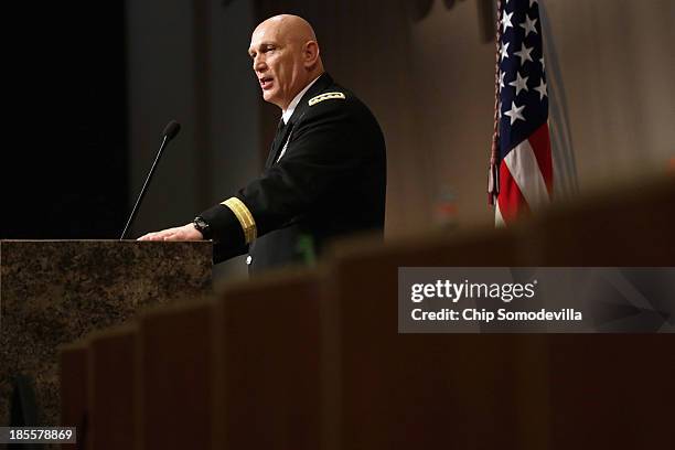 United States Army Chief of Staff Gen. Raymond Odierno delivers the keynote address of the Dwight David Eisenhower Luncheon during the Association of...