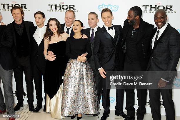 Chris Hemsworth, Jonathan Howard, Kat Dennings, Stellan Skarsgard, Natalie Portman, Christopher Eccleston, Tom Hiddleston, Idris Elba and Adewale...