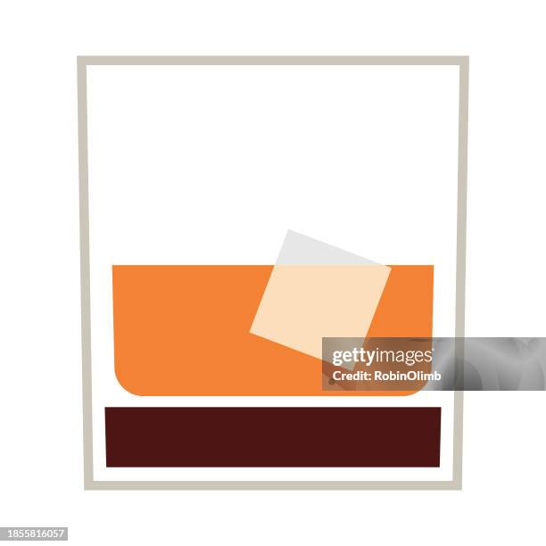 ilustraciones, imágenes clip art, dibujos animados e iconos de stock de vaso de whisky icono - whisky