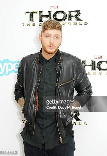 James Arthur attends the World Premiere of "Thor: The Dark World" at Odeon Leicester Square on October 22, 2013 in London, England.