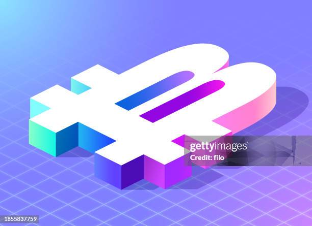 Bitcoin Gradient Bitcoin 3d Symbol Gradient Background High-Res Vector Graphic - Getty ...