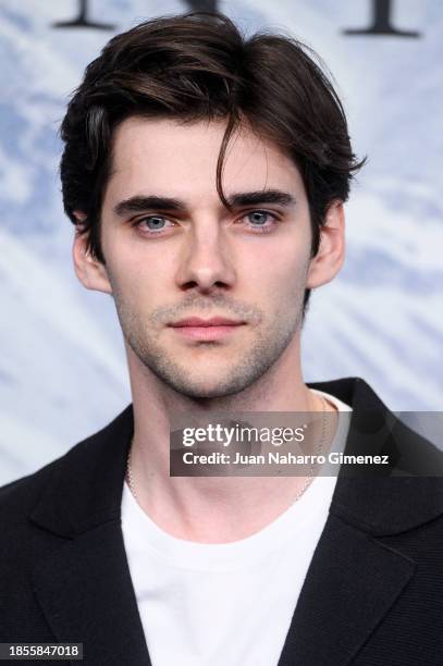 Alvaro Rico attends 'La Sociedad de la Nieve' premiere at Circulo de las Bellas Artes on December 14, 2023 in Madrid, Spain.