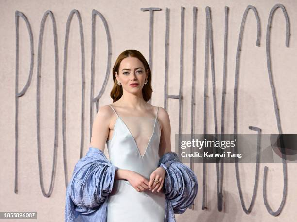 Emma Stone attends the "Poor Things" UK Gala Screening at Barbican Centre on December 14, 2023 in London, England.