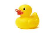 Yellow rubber duck for bath time