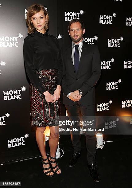 Model Karlie Kloss and actor Josh Lucas attend Montblanc celebrates Madison Avenue Boutique Opening at Montblanc Boutique on Madison Avenue on...