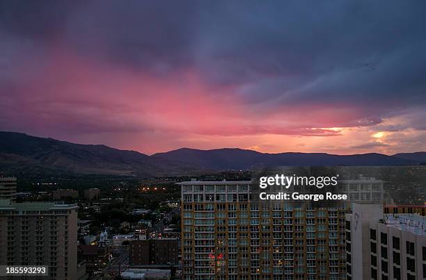 Sunset Background Reno Nv 125 Reno Nevada Skyline Stock Photos, High-Res Pictures, and Images ...