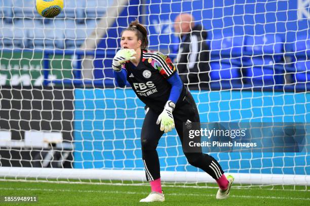 Lize Kop of Leicester City Women before the Leicester City v West Ham United - Barclays Women´s Super League match at King Power Stadium on December...