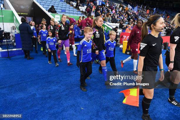 Aileen Whelan of Leicester City Women before the Leicester City v West Ham United - Barclays Women´s Super League match at King Power Stadium on...