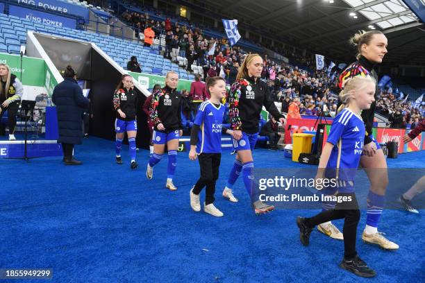 Janice Cayman of Leicester City Women before the Leicester City v West Ham United - Barclays Women´s Super League match at King Power Stadium on...