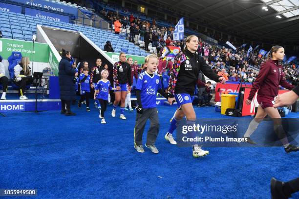 Courtney Nevin of Leicester City Women before the Leicester City v West Ham United - Barclays Women´s Super League match at King Power Stadium on...