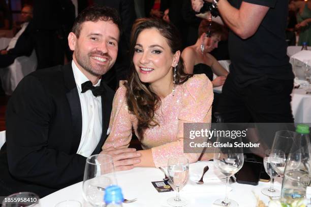 Michael Seidenbecher and Kristina Vogel during the "Sportler des Jahres" Award 2023 at Kurhaus Baden-Baden on December 17, 2023 in Baden-Baden,...