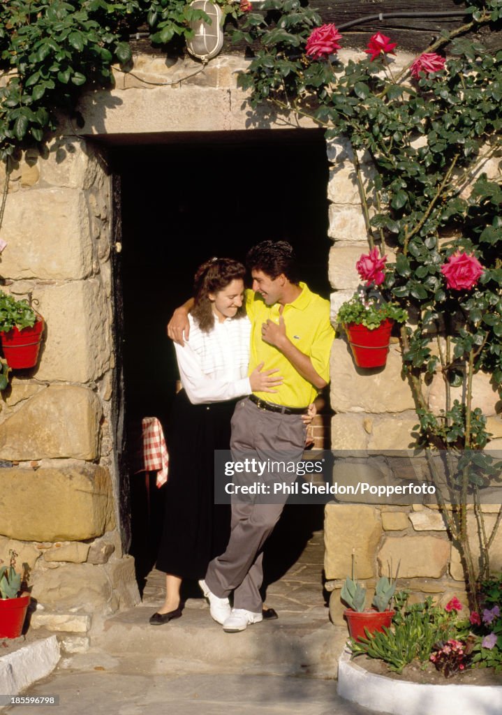 Jose Maria Olazabal of Spain at home with his sister Sabrina in... News