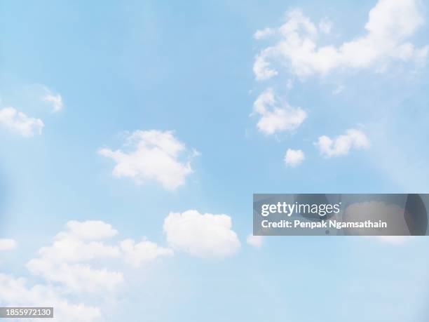 white cloudy in the blue sky natural background, copy space for write text in four frame on white background - stratocumulus stock-fotos und bilder