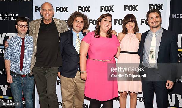 Jason Ritter, Alexis Bledel, Ashlie Atkinson, Dustin Ybarra, and Kurt Fuller attend the "Us and Them" series screening during the 9th Annual New York...