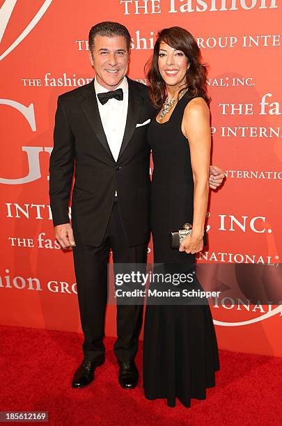 Michael Chiarello and Leslie Blodgett attend the 30th annual Fashion Group International Night of Stars on October 22, 2013 in New York City.