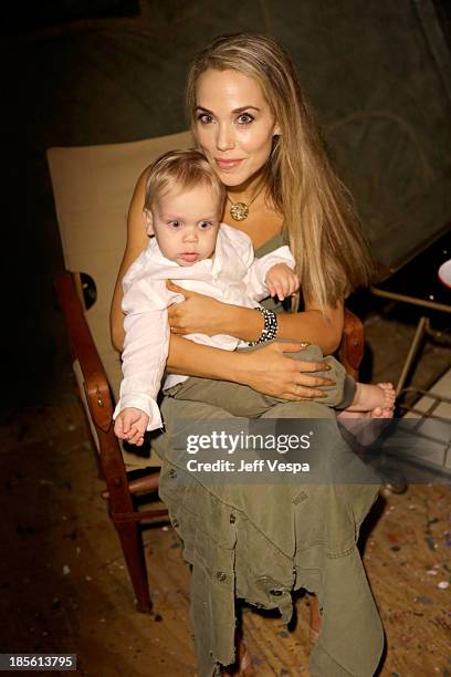 Actress Elizabeth Berkley and Sky Lauren attend Barneys New York, Marc Forster & Katherine Ross' celebration of Greg Lauren's New Designer Fragrance...