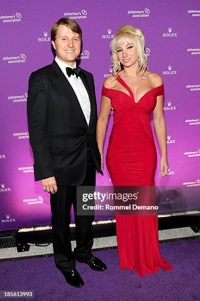 Christopher Nixon Cox and Andrea Catsimatidis attend 2013 Alzheimer's Association Rita Hayworth 30th Anniversary gala at The Waldorf Astoria on...