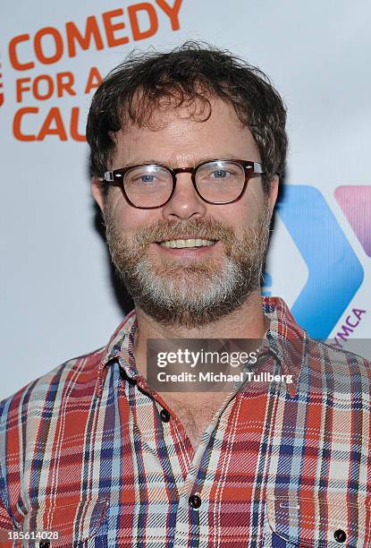Actor Rainn Wilson attends the 10th Annual Comedy For A Cause event benefiting the Hollywood Wilshire YMCA at The Laugh Factory on October 22, 2013...