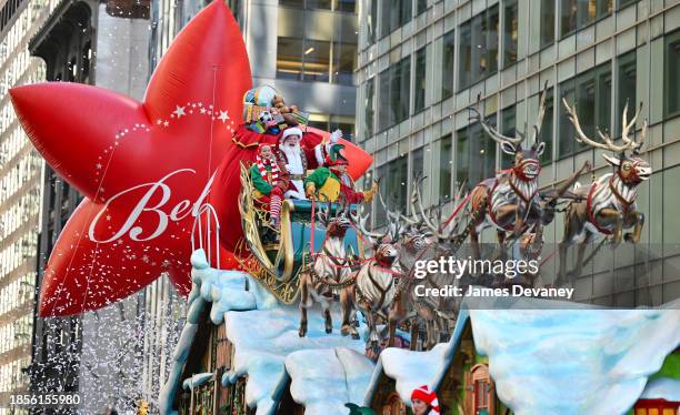Santa Claus attends the 97th Annual Macy's Thanksgiving Day Parade on November 23, 2023 in New York City.