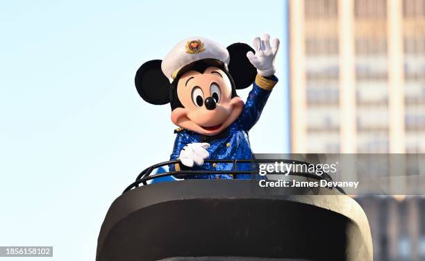 Mickey Mouse impersonator attends the 97th Annual Macy's Thanksgiving Day Parade on November 23, 2023 in New York City.