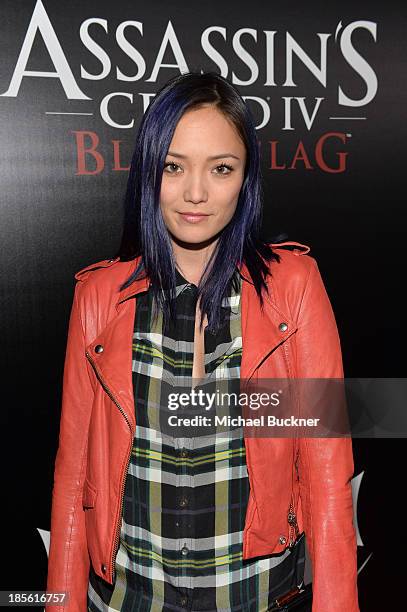 Actress Pom Klementief attends the Assasin's Creed IV Black Flag Launch Party at Greystone Manor Supperclub on October 22, 2013 in West Hollywood,...