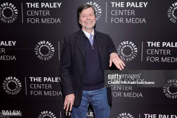 Ken Burns attends a conversation with Paula Kerger at The Paley Museum on December 14, 2023 in New York City.