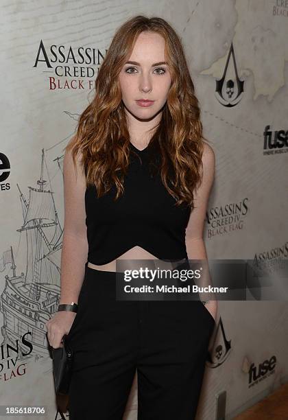 Actress Camryn Grimes attends the Assasin's Creed IV Black Flag Launch Party at Greystone Manor Supperclub on October 22, 2013 in West Hollywood,...