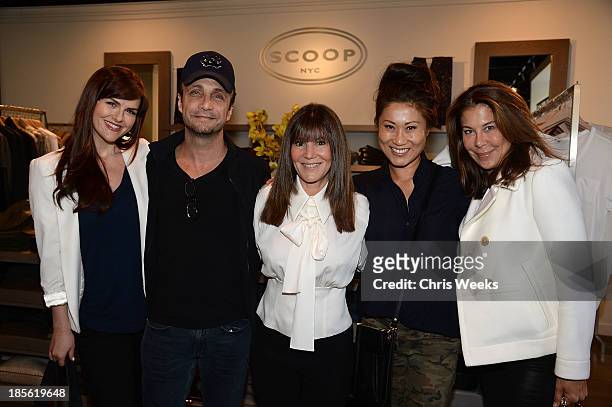 Actress Sara Rue, Larry Rudolf, Shelli Azoff, Irene Roth and Lindy Benson attends the Scoop NYC event at Scoop NYC on October 22, 2013 in Beverly...