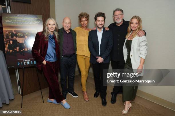 Gates McFadden, Patrick Stewart, Michelle Hurd, Terry Matalas, Jonathan Frakes and Jeri Ryan during the STAR TREK: PICARD | SAG FYC Event in Los...