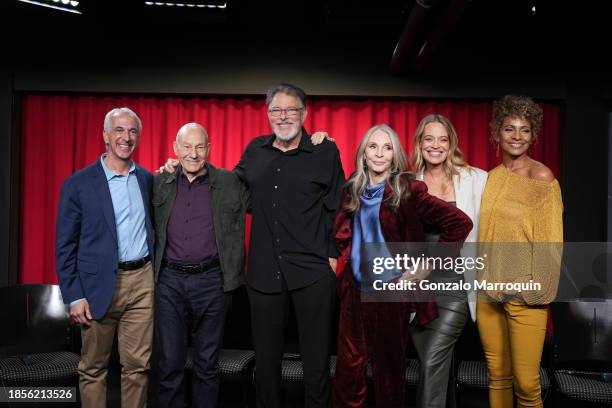 Scott Mantz, Patrick Stewart , Jonathan Frakes , Gates McFadden , Jeri Ryan and Michelle Hurd during the STAR TREK: PICARD | SAG FYC Event in Los...